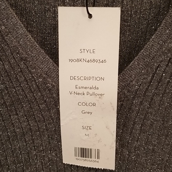 💕VERONICA BEARD💕 Esmerelda V-neck Pullover Grey - Picture 16 of 16